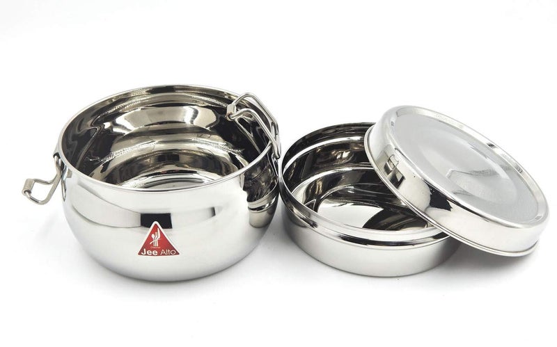JEE ALTO Food Pack Lunch Box with Steel Separator Cup and Locking Clip (Cup : 400 ml + Bottom Cup: 600 ml) - Image 2