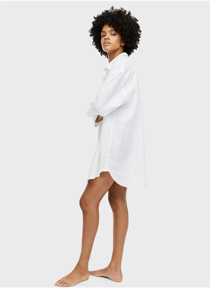 اتش اند ام Washed Linen Nightshirt