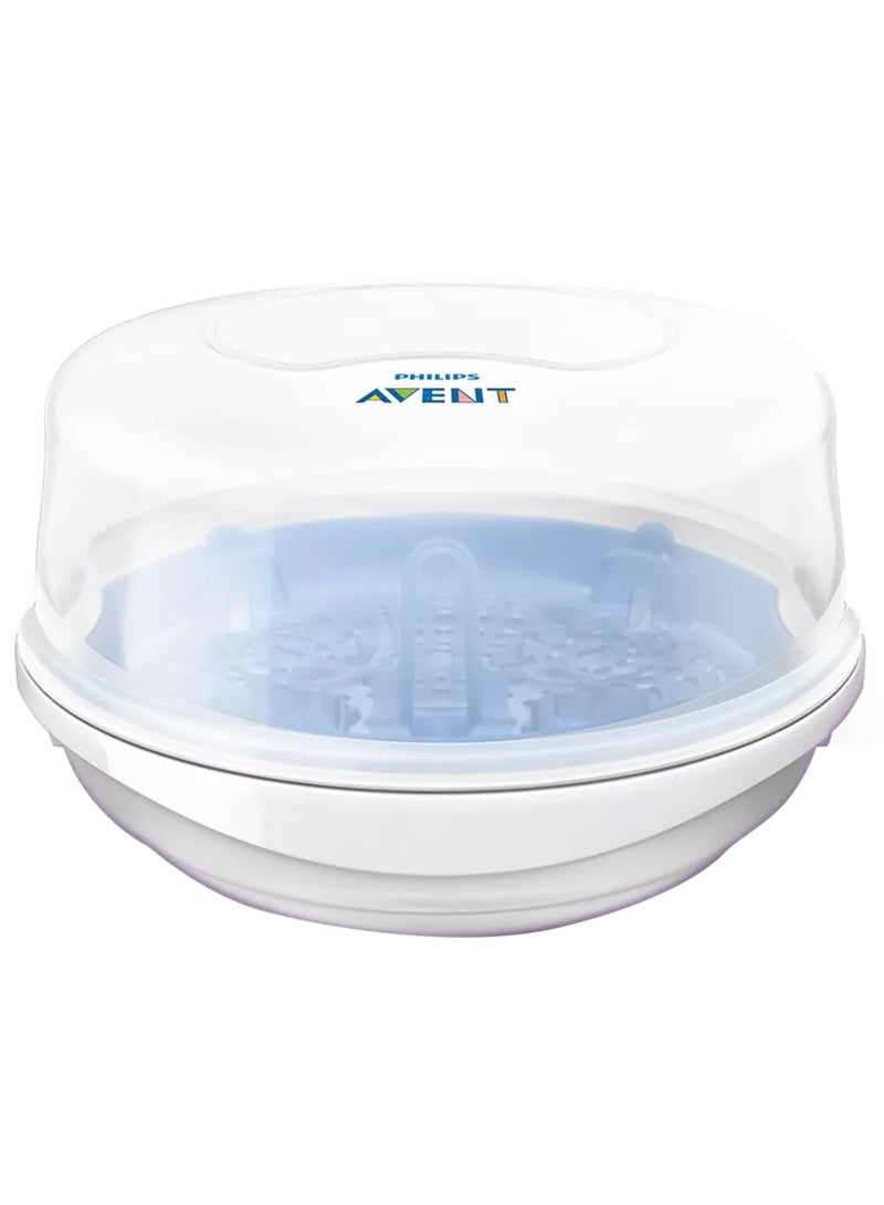 Philips Avent Durable And Fast Microwave Steam Sterilizer With New Compact Design For Little Baby, White - SCF281/03 - Image 1