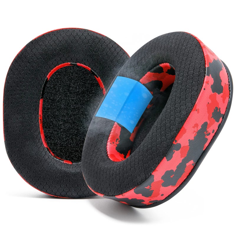 WC Freeze Blackshark Cooling Gel Earpads for 20202022 Razer Blackshark V2 V2 Pro Does Not Fit 2023 Model by Wicked Cushions Boost Comfort Thickness Sound Isolation Red Camo - Image 2