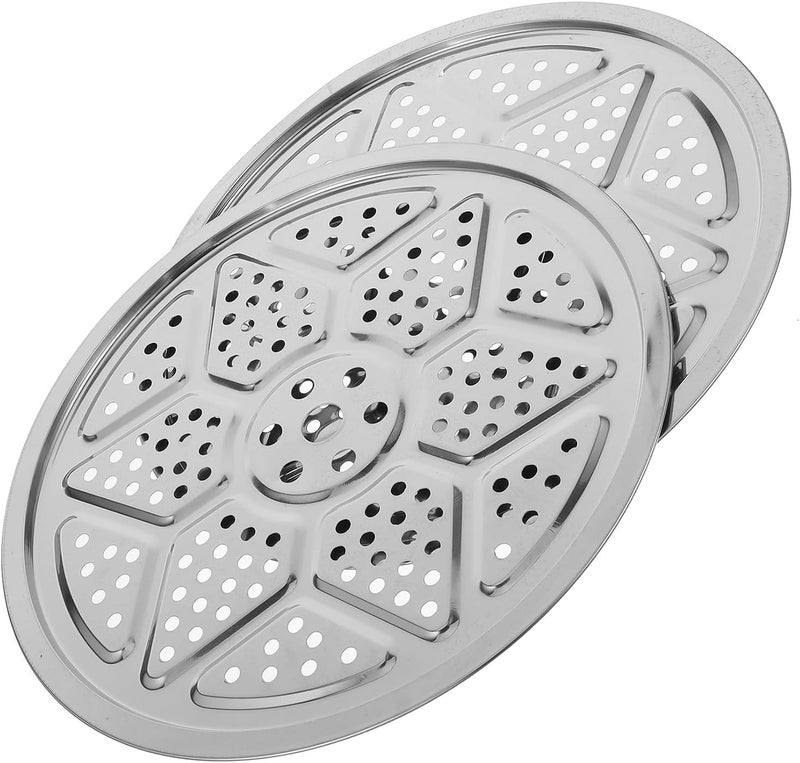 SUPVOX 2pcs 36cm Stainless Steel Steamer Rack for Pots, round Steaming Tray Insert, 304 Food-grade Metal, Compatible with Pressure Cookers for Vegetable and Seafood Steaming - Image 1