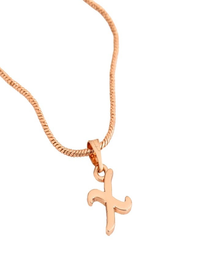 Estele Initial Letter Rose Gold Plated Pendnats/Charms for Girls & Womens - Image 1