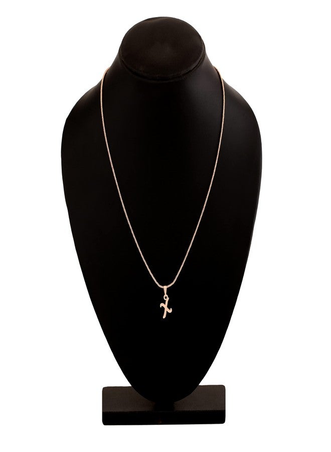 Estele Initial Letter Rose Gold Plated Pendnats/Charms for Girls & Womens - Image 2