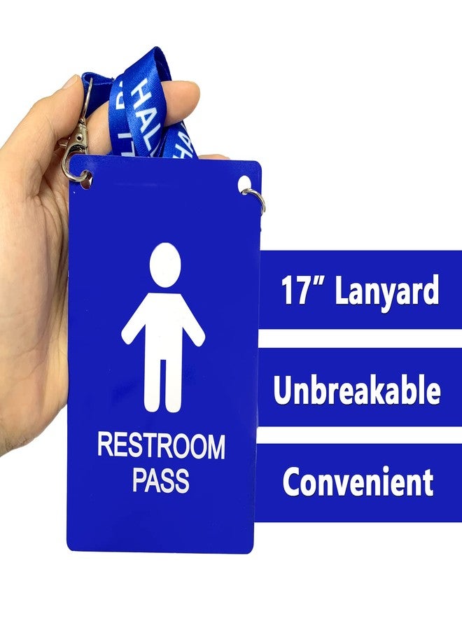 Bemaxy Hall Pass Lanyards with Large Card Passes, Unbreakable School Classroom 5 Inch Passes Set for Teacher Parents(Hall Bathroom Library Office & Nurse),10 Pcs(Boys Restroom) - Image 4