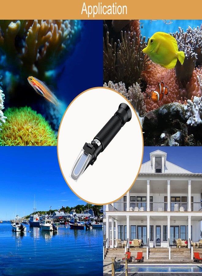 TOOGOND Professional Salinity Refractometer,Salinity Tester, Salt Tester for Saltwater Pool, for Saltwater Aquarium, Pools, and Tanks,Dual Scale 0-100 PPT & Specific Gravity 1.000-1.070 with ATC Function - Image 2