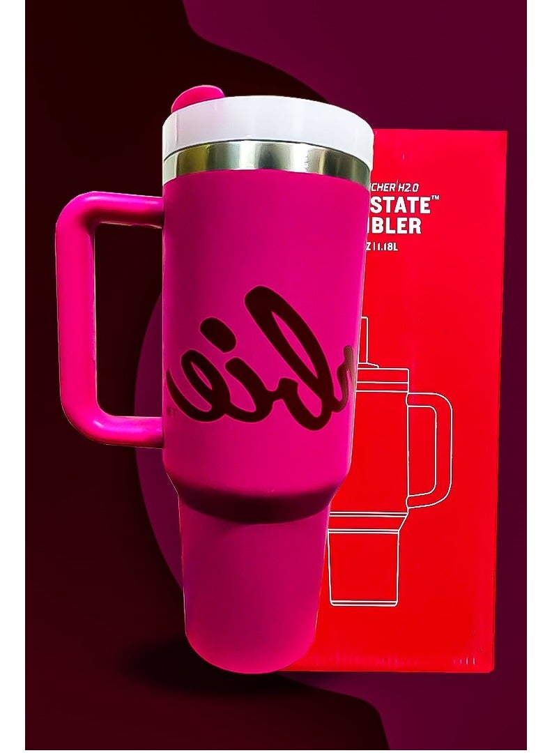 ستانلي Stanley x Barbie 40oz Tumbler Limited Edition Stainless Steel Travel Mug with Reusable Straw BPA Free Eco Friendly and Dishwasher Safe Featuring Leakproof FlowState Lid and Double Wall Insulation Keeps Drinks Hot for 16 Hours and Cold for 24 Hours Slim Base Fits Most Car Cup Holders with Rugged Ergonomic Handle for Convenient Use at Home Work Travel or On the Go  - Image 2