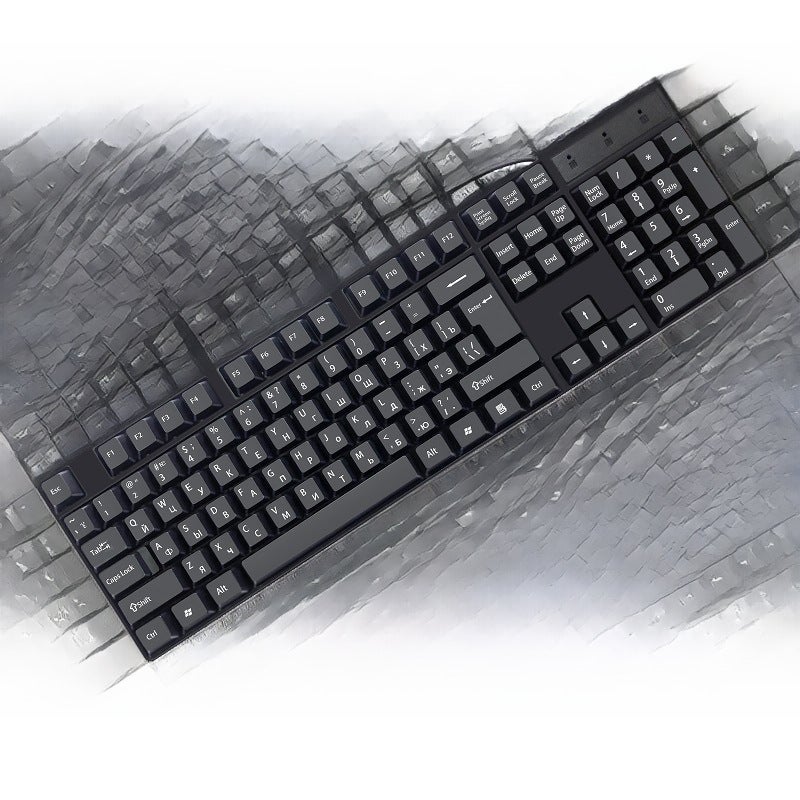 Multilingual USB Wired Keyboard in Russian, Spanish, Arabic, French K1800 Russian layout keyboard 