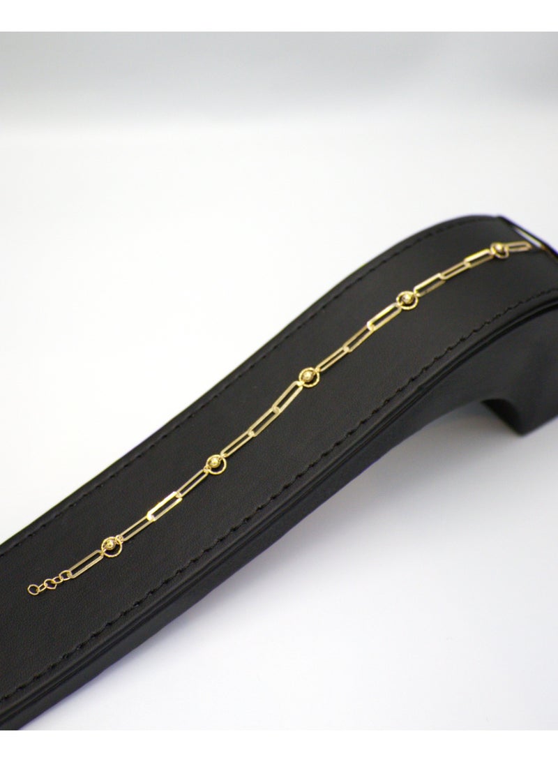 18K gold bracelet, weight 0.97 grams.