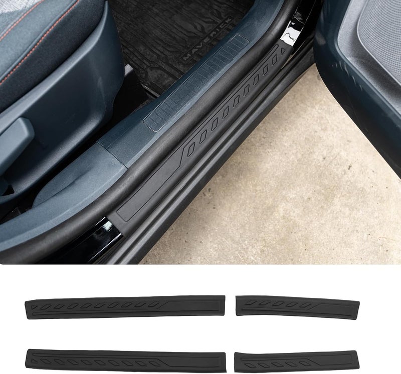 Maxzina Door Sill Protector Compatible with 2022-2024 Ford Maverick Door Step Protector Door Edge Step Guard Car Door Dust Shield Cover 2023 Maverick Exterior Accessories Condition adaptive build - Image 1