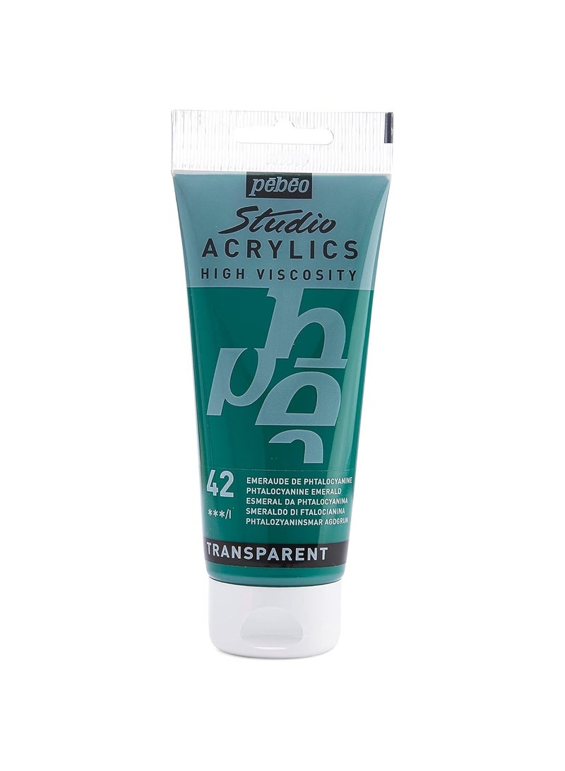 Pebeo أنبوب طلاء أكريليك ستوديو أكريليك 100 مل محتوى فثالوسيانين إميرالد - Image 1