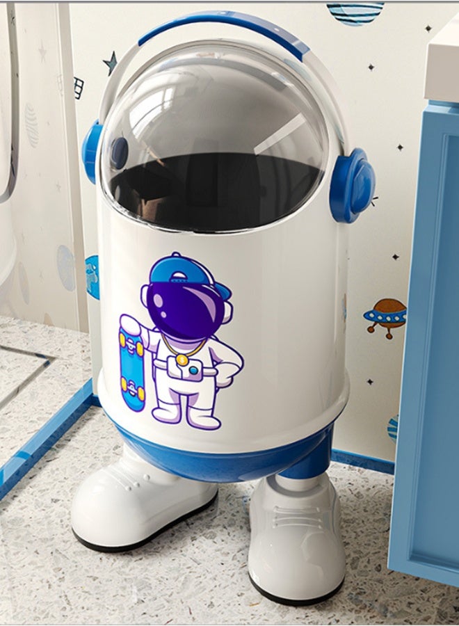 JCB CHIC سلة مهملات منزلية كرتونية قابلة للقلب، دلو تخزين كبير السعة، سلة مهملات ورقية واسعة للحمام، المكتب، غرفة النوم - Image 1