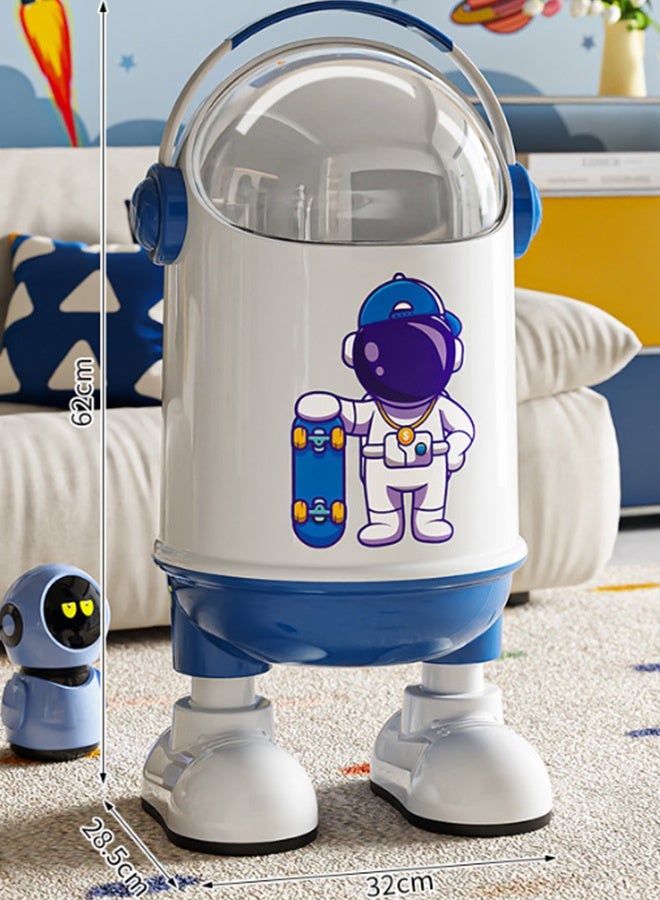 JCB CHIC سلة مهملات منزلية كرتونية قابلة للقلب، دلو تخزين كبير السعة، سلة مهملات ورقية واسعة للحمام، المكتب، غرفة النوم - Image 2