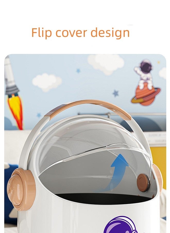 JCB CHIC سلة مهملات منزلية كرتونية قابلة للقلب، دلو تخزين كبير السعة، سلة مهملات ورقية واسعة للحمام، المكتب، غرفة النوم - Image 3