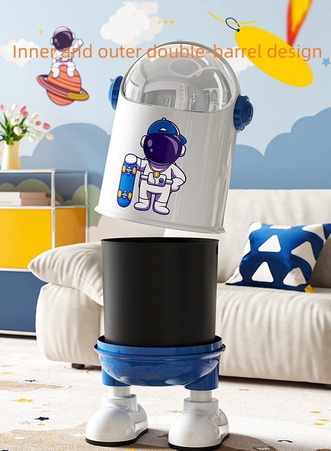 JCB CHIC سلة مهملات منزلية كرتونية قابلة للقلب، دلو تخزين كبير السعة، سلة مهملات ورقية واسعة للحمام، المكتب، غرفة النوم - Image 4