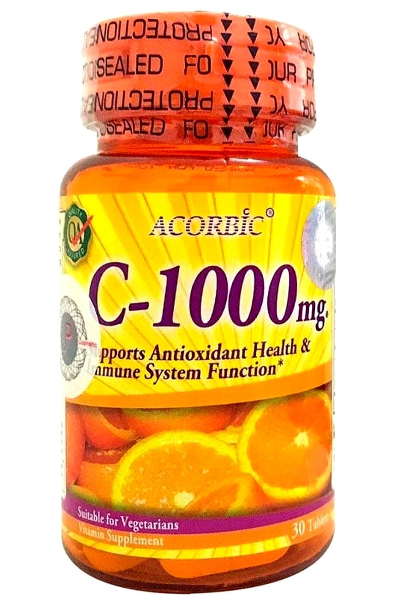 أكوربيك مكمل فيتامين سي أكوربيك سي-1000 مجم – 30 كبسولة - Image 1