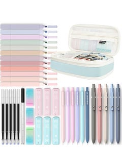 39 Pcs Aesthetic School Supplies With Pen Case 12 Pastel Highlighters 5 Black Ink Gel Pens 6 Mechanical Pencils Set 0.5 And 0.7Mm For Students Stationary College Essentials Blue - pzsku/Z665CFEE981336F3B384FZ/45/_/1740917261/cfed1fe9-af0b-4f88-af86-8023702eff15