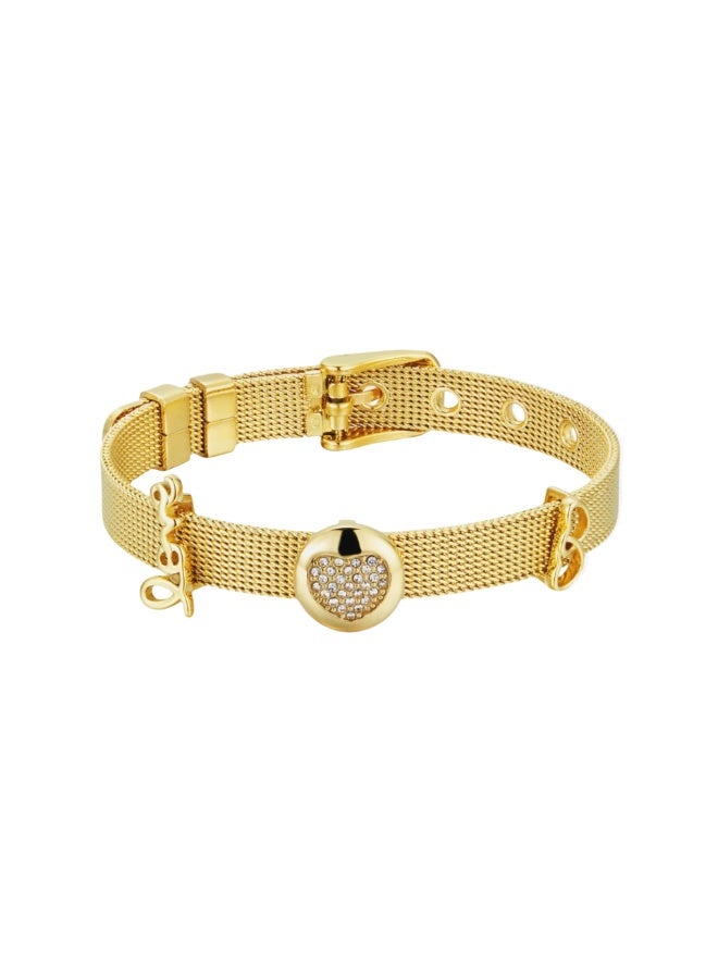 زنك سوار نسائي من زينك مصنوع من الفولاذ المقاوم للصدأ الذهبي | ZFBR001G2 - Image 1