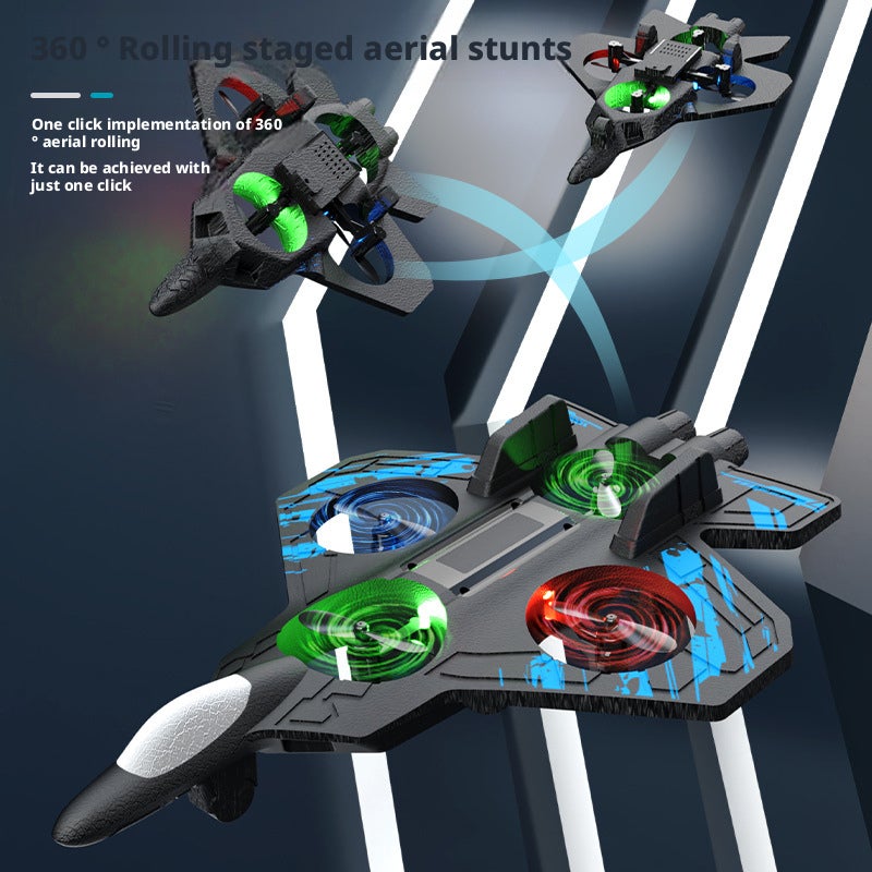RC Quadcopter Foam Plane with Lights, Durable, 4CH - Image 2