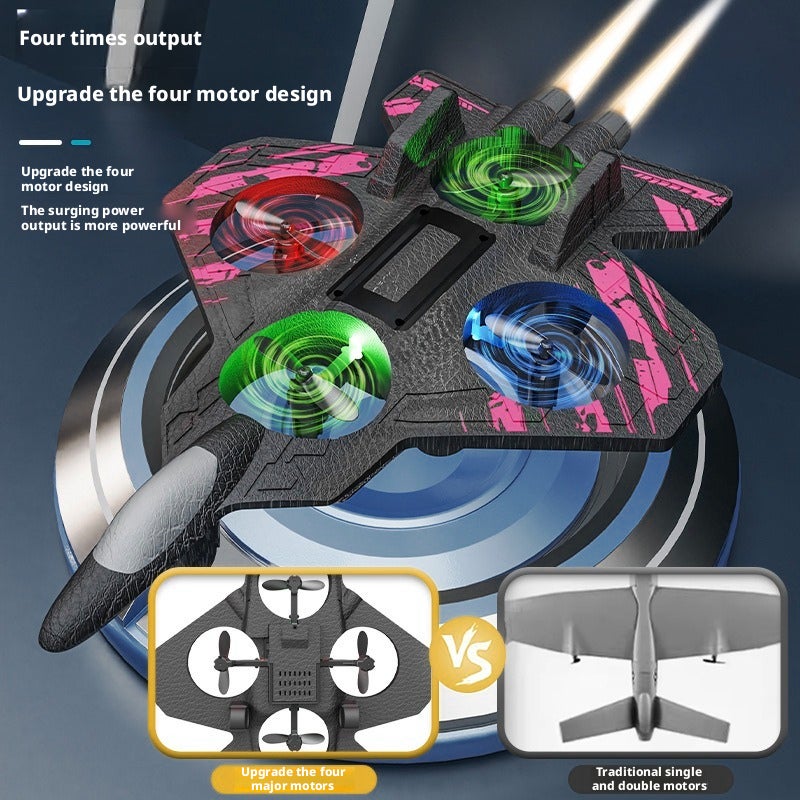 RC Quadcopter Foam Plane with Lights, Durable, 4CH - Image 3