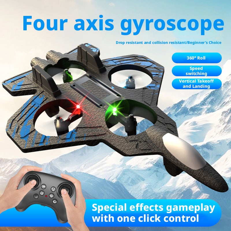RC Quadcopter Foam Plane with Lights, Durable, 4CH - Image 4