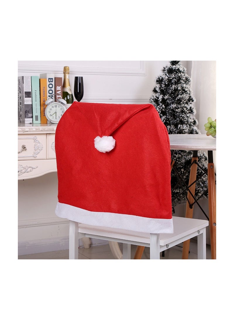 PRINTSHOP4ME 4Pcs Christmas Chair Covers–Santa Hat Design For Festive Holiday Decorations–Perfect For Dining Room,Kitchen And Party Decor–Great For Christmas Dinner And Holiday Events - Image 2