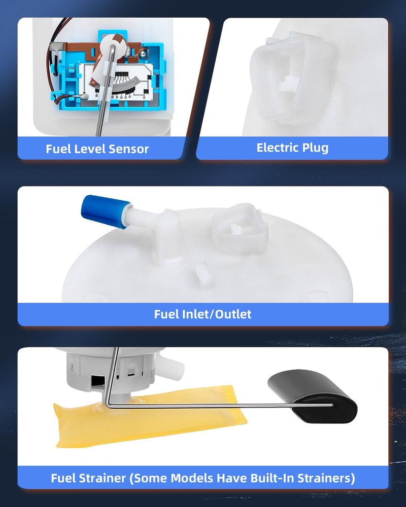 ECCPP مجموعة مضخة الوقود الكهربائية ECCPP مع وحدة الإرسال لهيونداي أكسنت وكيا ريو ريو5 (2006-2011) L4 1.6L E8730M - Image 2