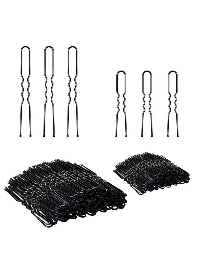 IKOCO Hair Pins for Women, IKOCO 2inch and 2.75inch U Shaped Hair Pins for Buns with Storage Box, 50Pcs of each size, Black - Image 1
