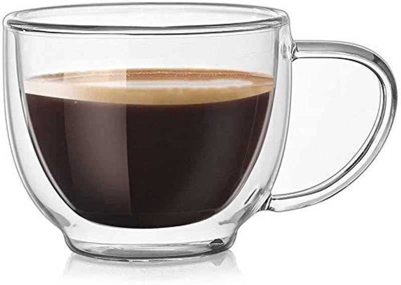 we3 Glass Cup With Handle - 1 Piece, Clear, 200 ml - Image 1