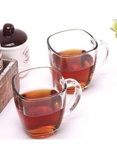 Reko Coffee Glass Premium Glass Coffee Mug Tea Cups Set of 6-220 ML  - Image 3