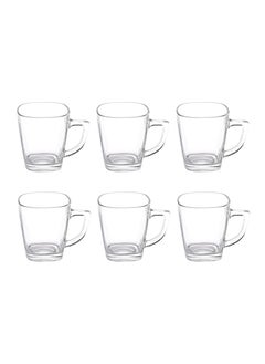 Reko Coffee Glass Premium Glass Coffee Mug Tea Cups Set of 6-220 ML  - Image 1