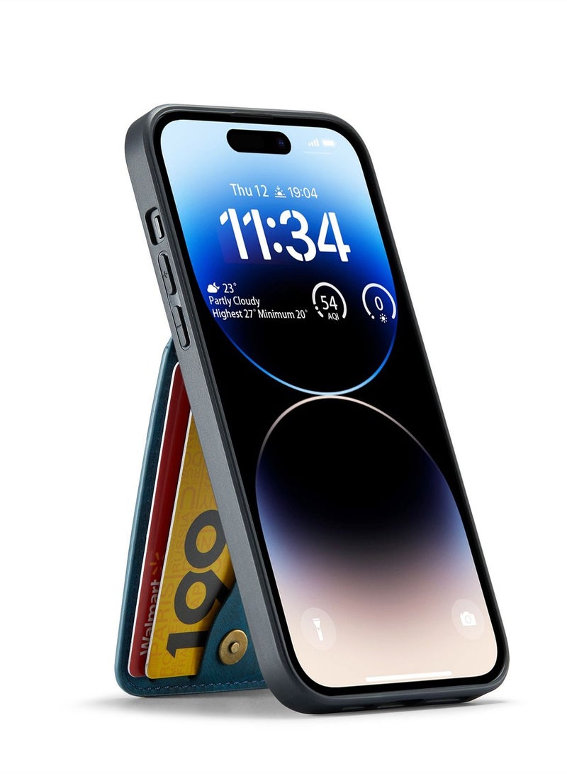 Suteni Back Cover Leather Card Slots Phone Case for iPhone - Image 3