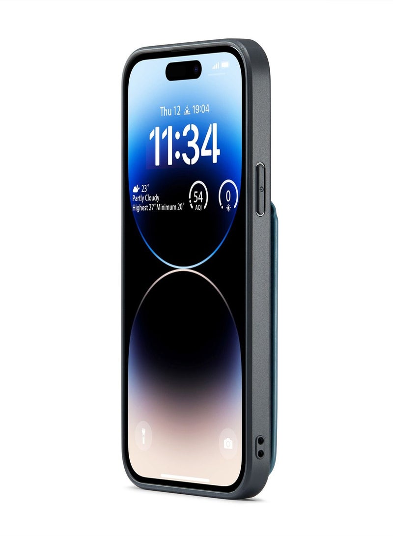 Suteni Back Cover Leather Card Slots Phone Case for iPhone - Image 2