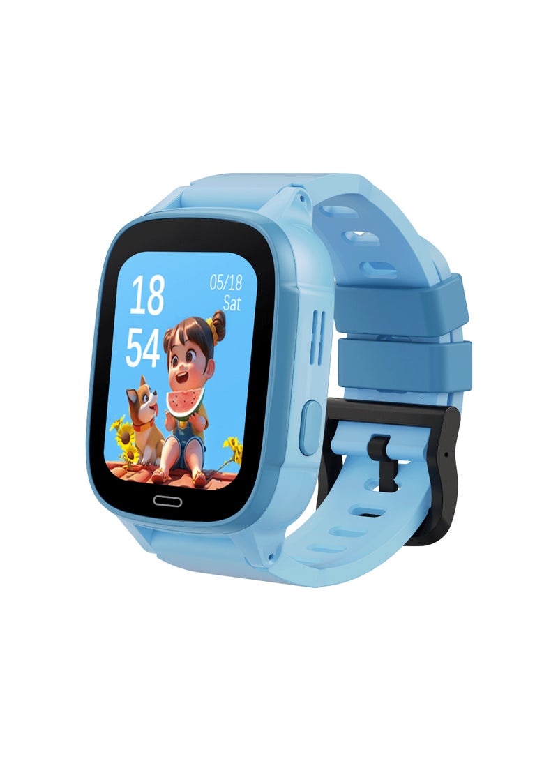 G-Tab WK1 SE 4G GPS Kids Smartwatch for Boys – Real-Time GPS Tracker, 4G Calling, SOS Safety Watch, 1.83" Display, IP67 Waterproof, Up to 4 Days Battery Life, SIM Support, Parental Control Watch for Kids Blue - Image 1