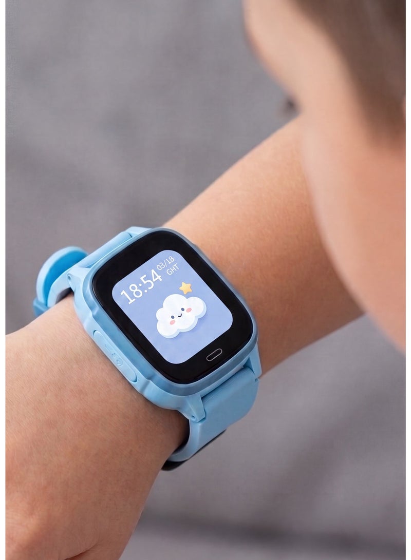 G-Tab WK1 SE 4G GPS Kids Smartwatch for Boys – Real-Time GPS Tracker, 4G Calling, SOS Safety Watch, 1.83" Display, IP67 Waterproof, Up to 4 Days Battery Life, SIM Support, Parental Control Watch for Kids Blue - Image 4