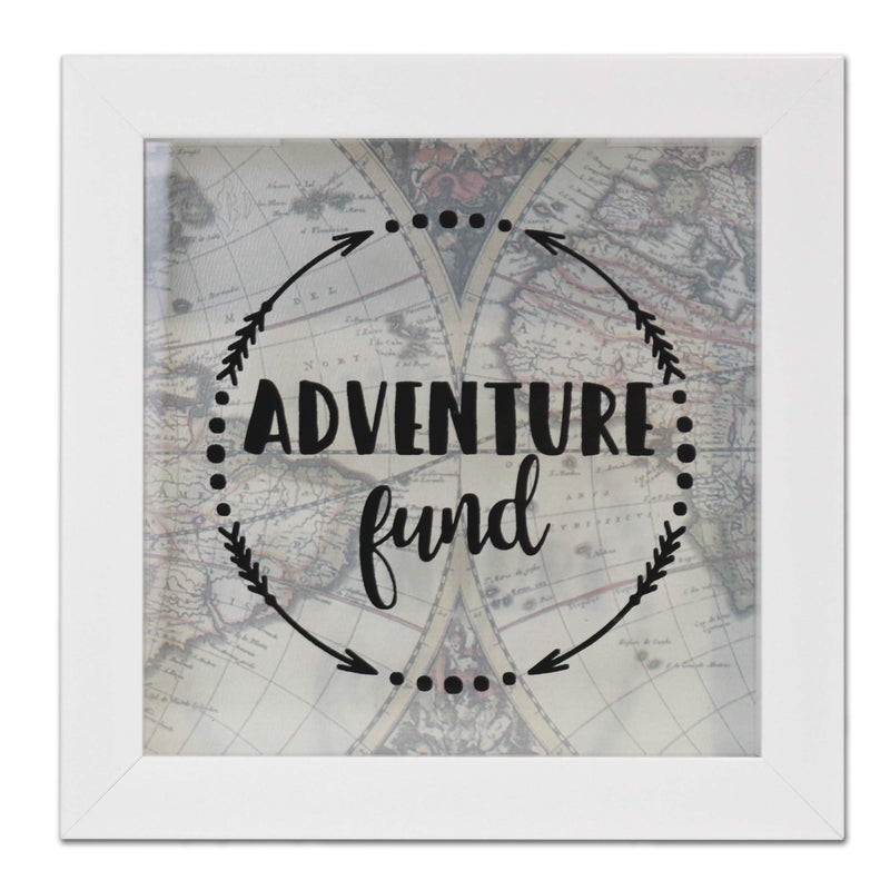 Lawrence Frames 8x8 Adventure Fund White Shadow Box Frame - Image 1