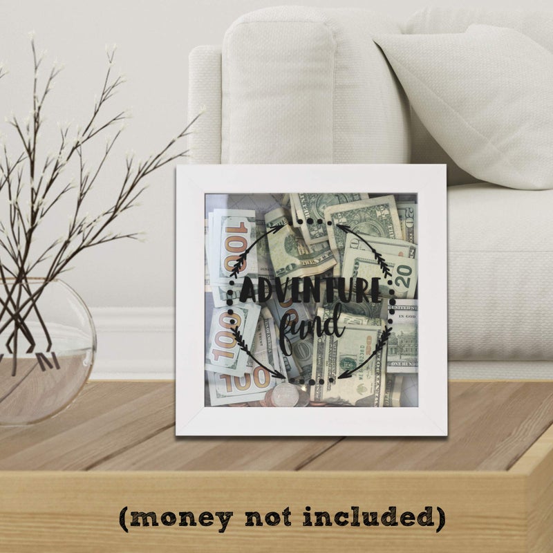 Lawrence Frames 8x8 Adventure Fund White Shadow Box Frame - Image 5