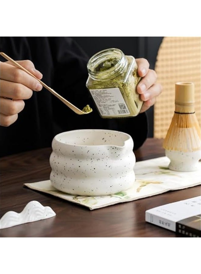 بيوينتي تيم مجموعة ماتشا ووعاء وخفاقة، منخل ماتشا وحامل خفاقة وملعقة ماتشا - 7 قطع مجموعة ماتشا المثالية لحفلات شاي الماتشا - Image 4