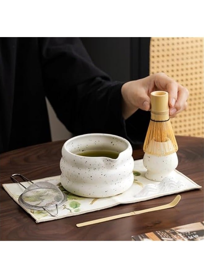 بيوينتي تيم مجموعة ماتشا ووعاء وخفاقة، منخل ماتشا وحامل خفاقة وملعقة ماتشا - 7 قطع مجموعة ماتشا المثالية لحفلات شاي الماتشا - Image 5
