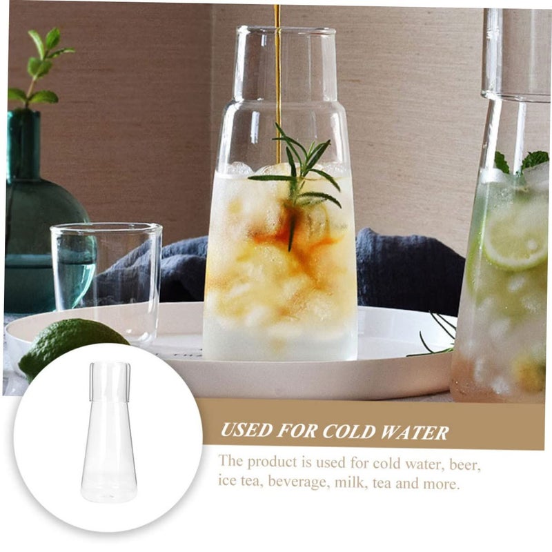 Glass Ice Teapot Carafe With Lid Bedside Water Jug Multi Function Room Decor - Image 4