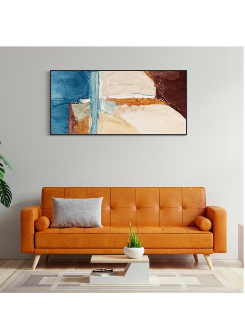 FRAMO Brown Blue Abstract Framed Wall Art  - Image 2