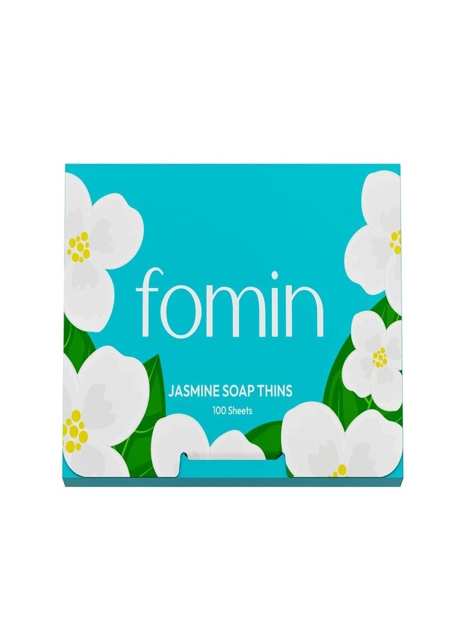 FOMIN - Paper Soap Sheets for Hand Washing - (100 Sheets) Jasmine Portable Travel Soap Sheets, Dissolvable Camping Mini Soap, Portable Hand Soap sheet - Image 1