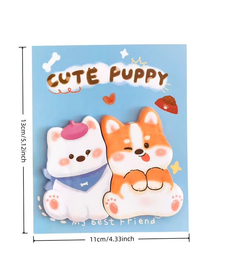 Green 50 Cute Animal Sticky Notes For Students Perfect For Back To School Featuring Creative Designs High Quality Reusable Cartoon Characters - Image 2