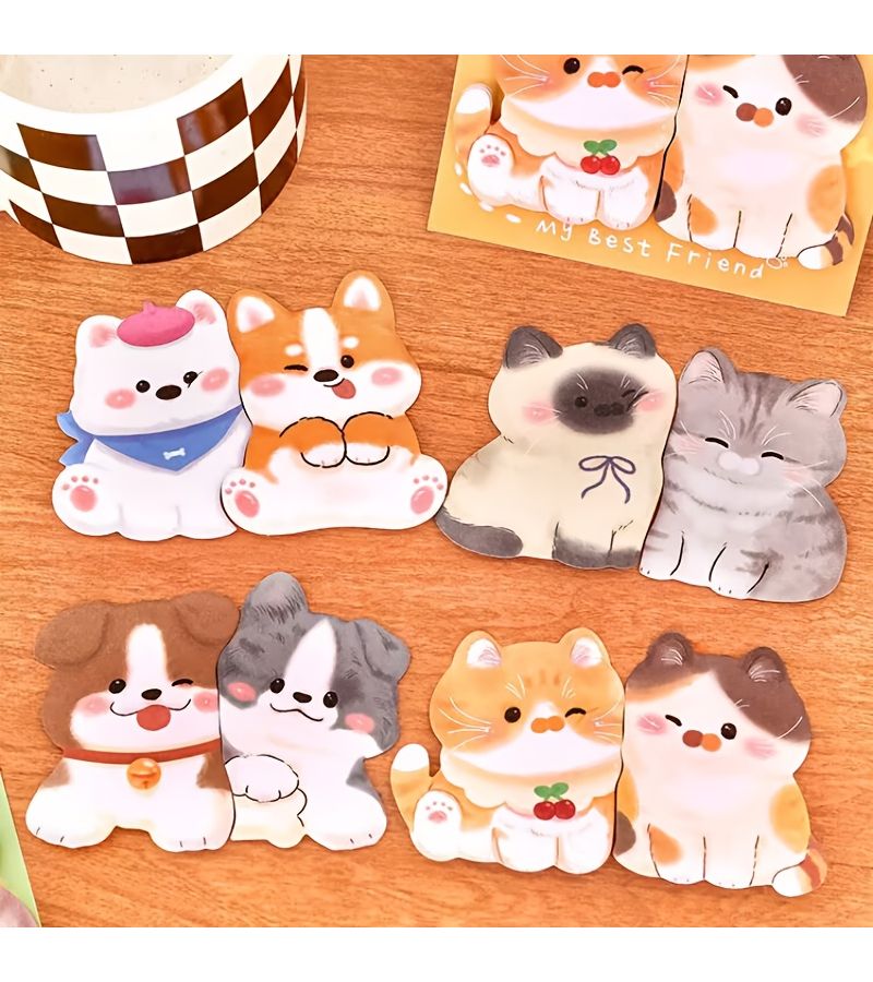 Green 50 Cute Animal Sticky Notes For Students Perfect For Back To School Featuring Creative Designs High Quality Reusable Cartoon Characters - Image 5