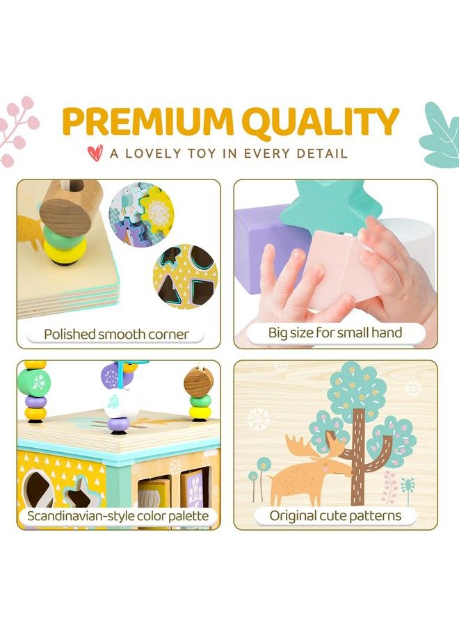 Airlab Wooden Activity Cube Montessori Toys For 18M+ Toddlers 13 Learning Toys For 1 + Year Old Boys Girls Baby Sensory Interactive Toys Birthday Gift - Image 3