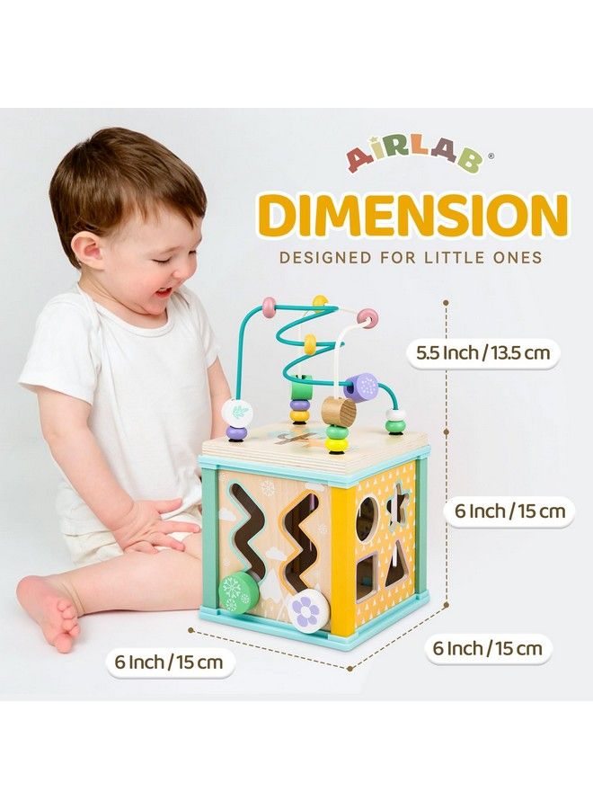 Airlab Wooden Activity Cube Montessori Toys For 18M+ Toddlers 13 Learning Toys For 1 + Year Old Boys Girls Baby Sensory Interactive Toys Birthday Gift - Image 5