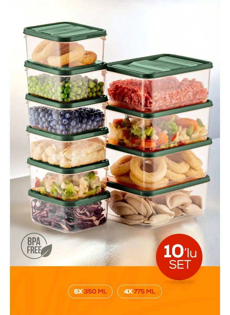 Vienev 10LU Refrigerator Organizer Microwaveable Freezer Storage Container Yellow