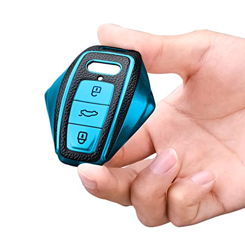 ELOHEI for Audi Key Fob Cover, Special Soft TPU Key Case Cover Protector Compatible with Audi A6L A6 A7 A8 Q7 Q8 E-Tron 2018-2022 A3 S3 S6 SQ7 RS6 S7 RS7 Smart Key(Leather Texture Red) - Image 4