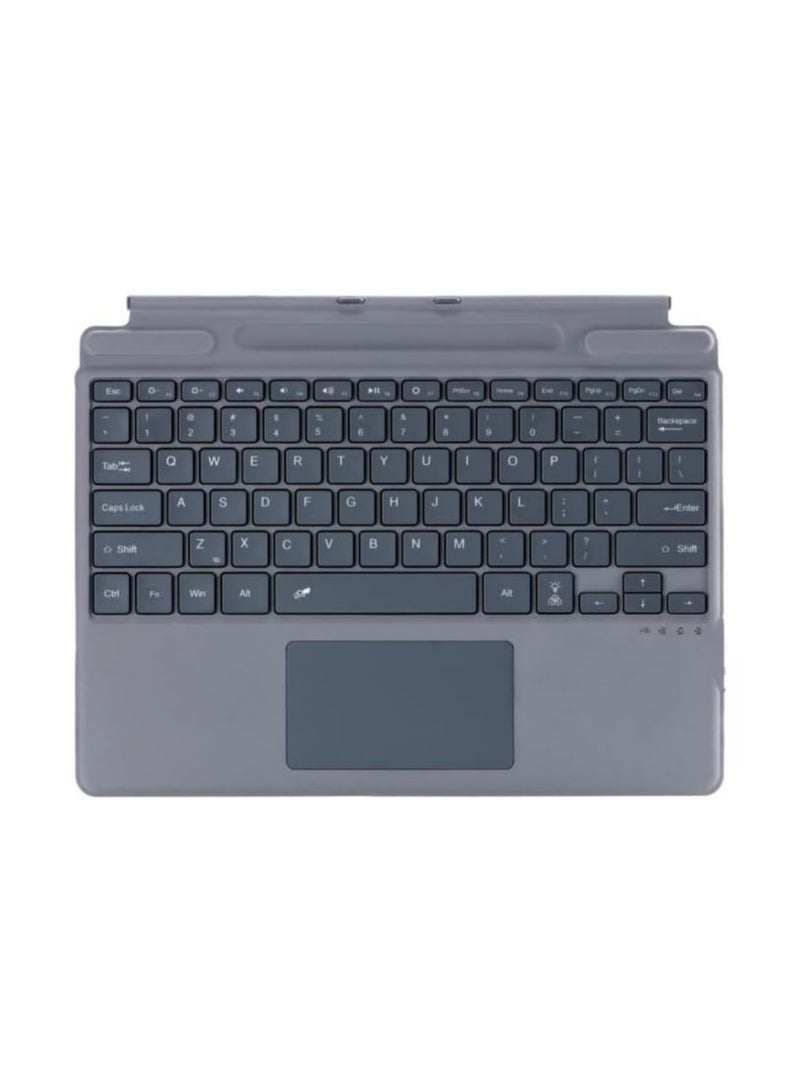 General Arabic and English Keyboard for Microsoft Surface Pro 11/X/10/9/8, 7 Colour Keycap Alphabet Backlit Bluetooth Wireless Detachable Keyboard with Magnetic Pen Slot 