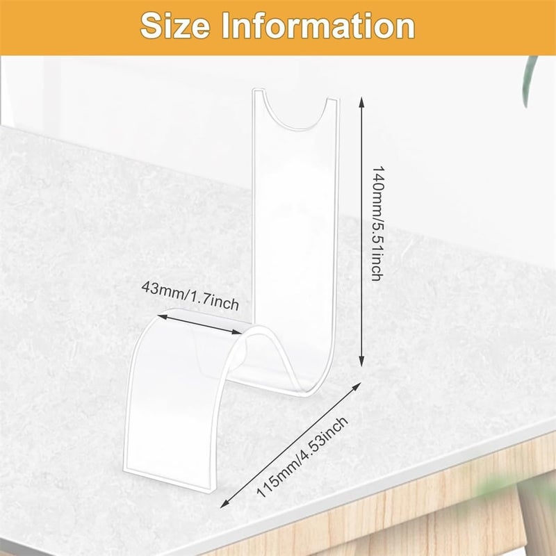KWSLIN 8 Pack Shoe Display Stand, S-Type Acrylic Clear Shoe Display Rack Holder, High-Heeled Shoes Holder Shoe Retail Shop Display Rack for Shoe Case Home Retail Shop Shoes Storage Display - Image 5