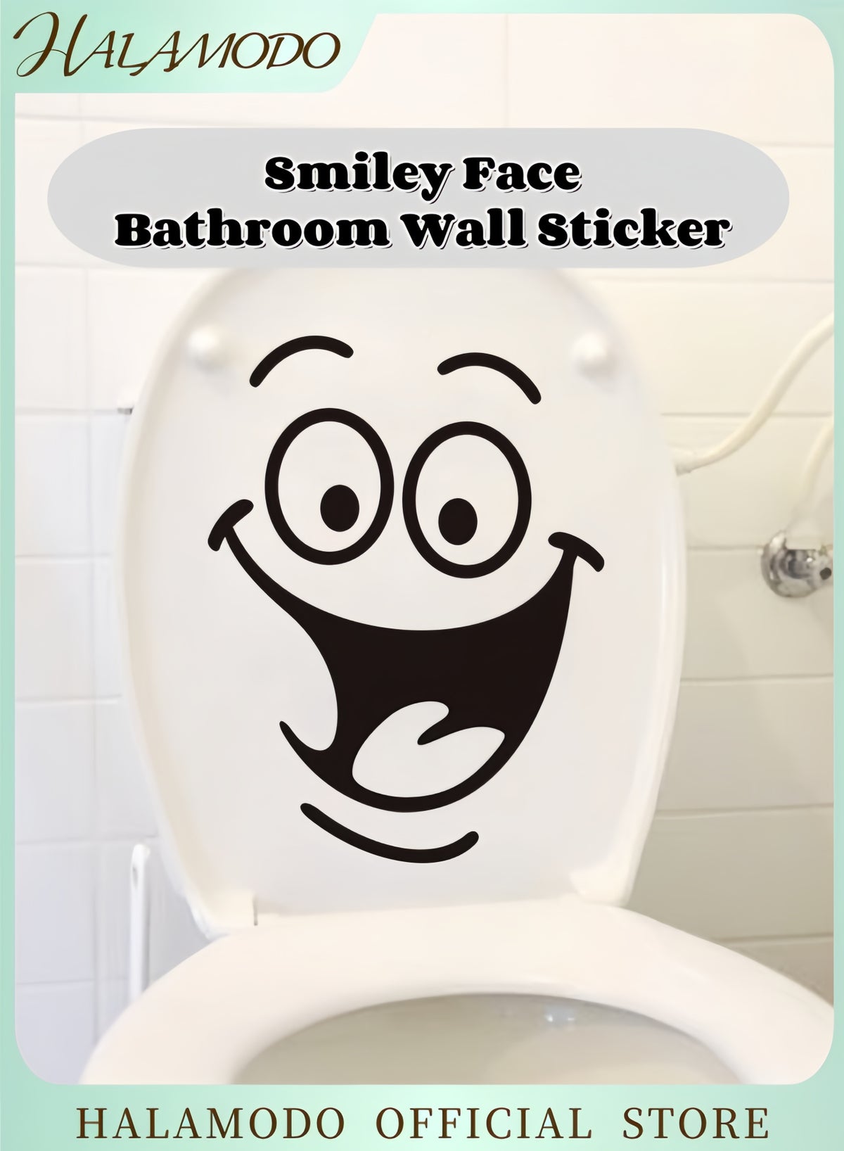Generic Smiley Face Bathroom Wall Sticker Black | Best Price KSA ...